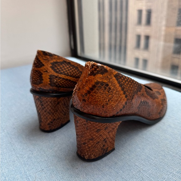 Miista Bernadette Citrine Snake Leather Mid-heels - Picture 3 of 7